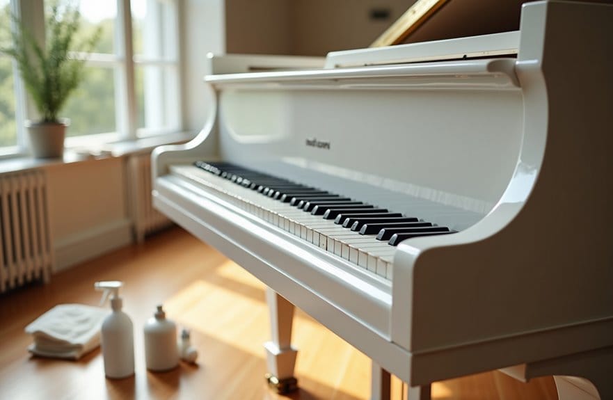 safe piano key cleaning