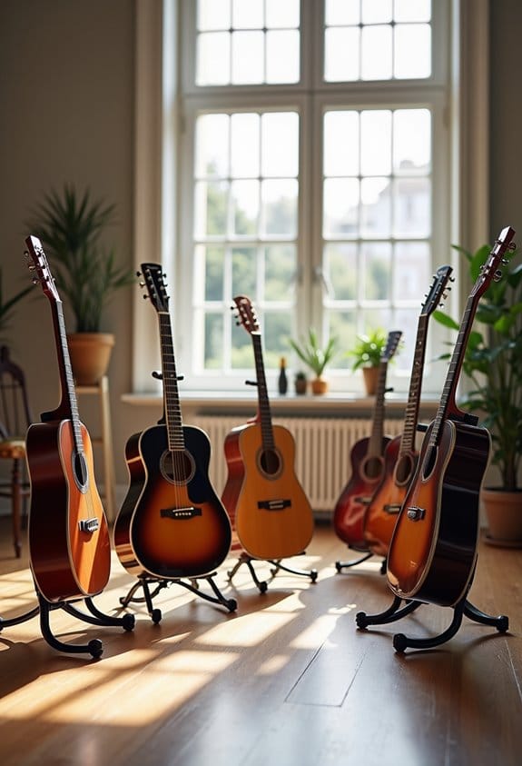 space saving stylish guitar stands